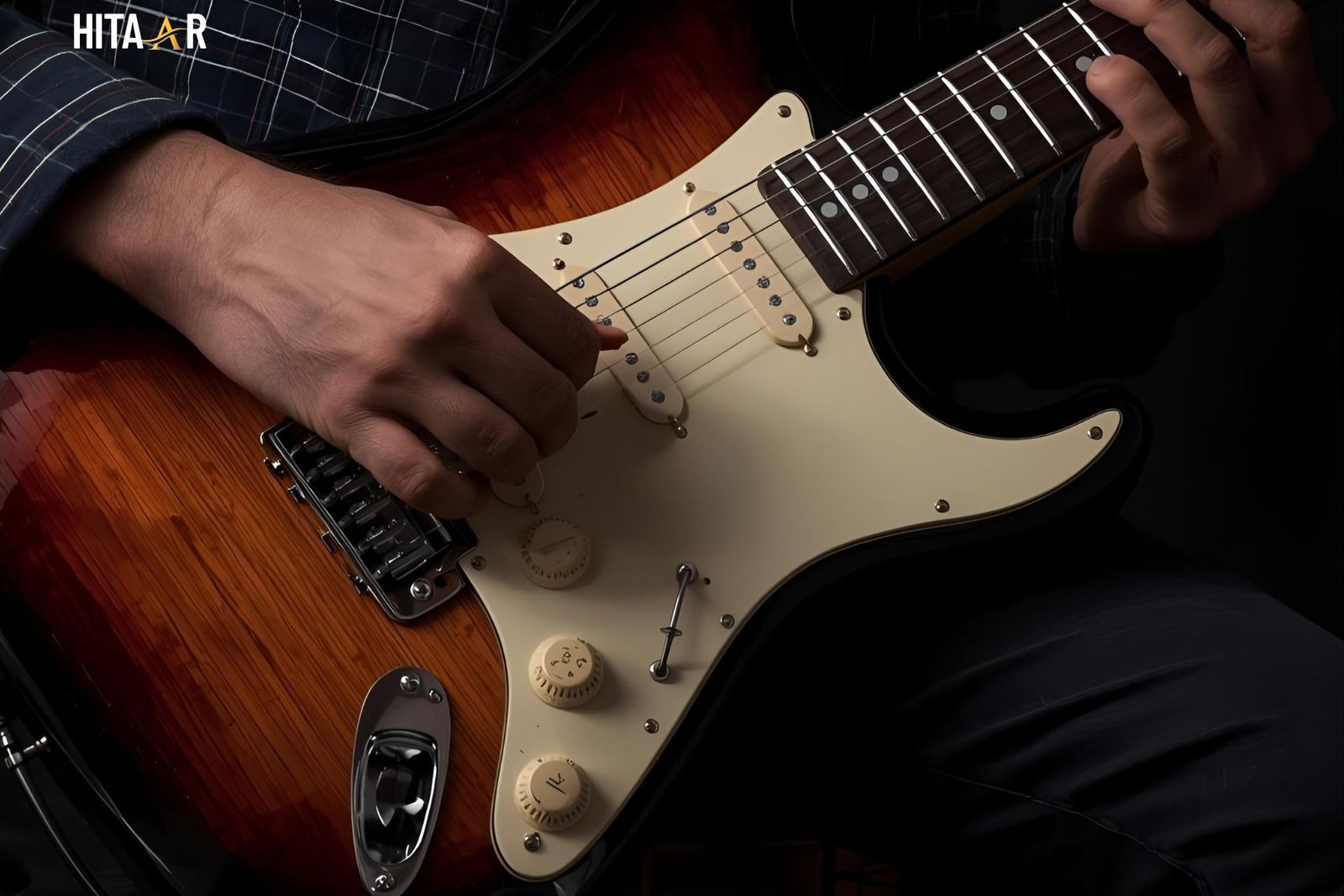 adjusting electric guitar bridge saddles and truss rod