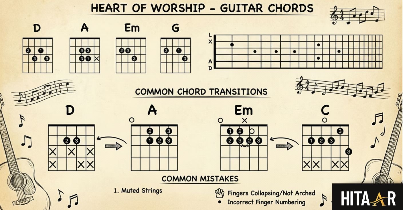 Common guitar mistakes when playing Heart of Worship