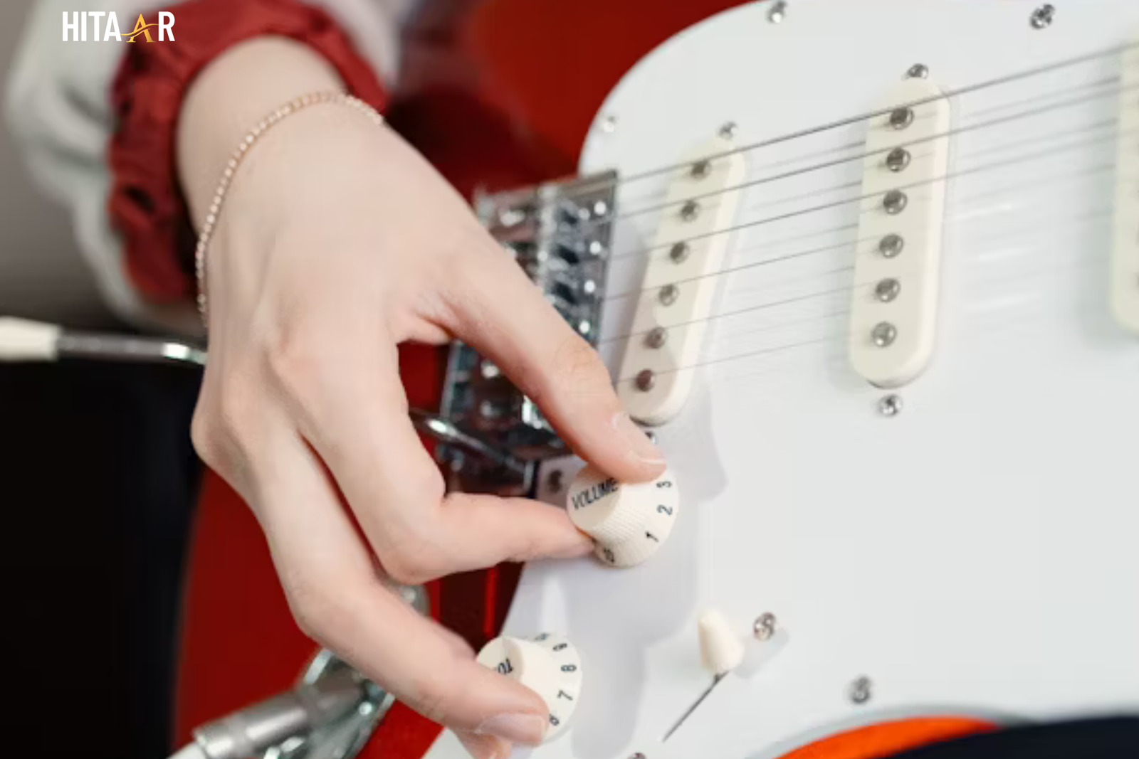 measuring electric guitar action height with ruler