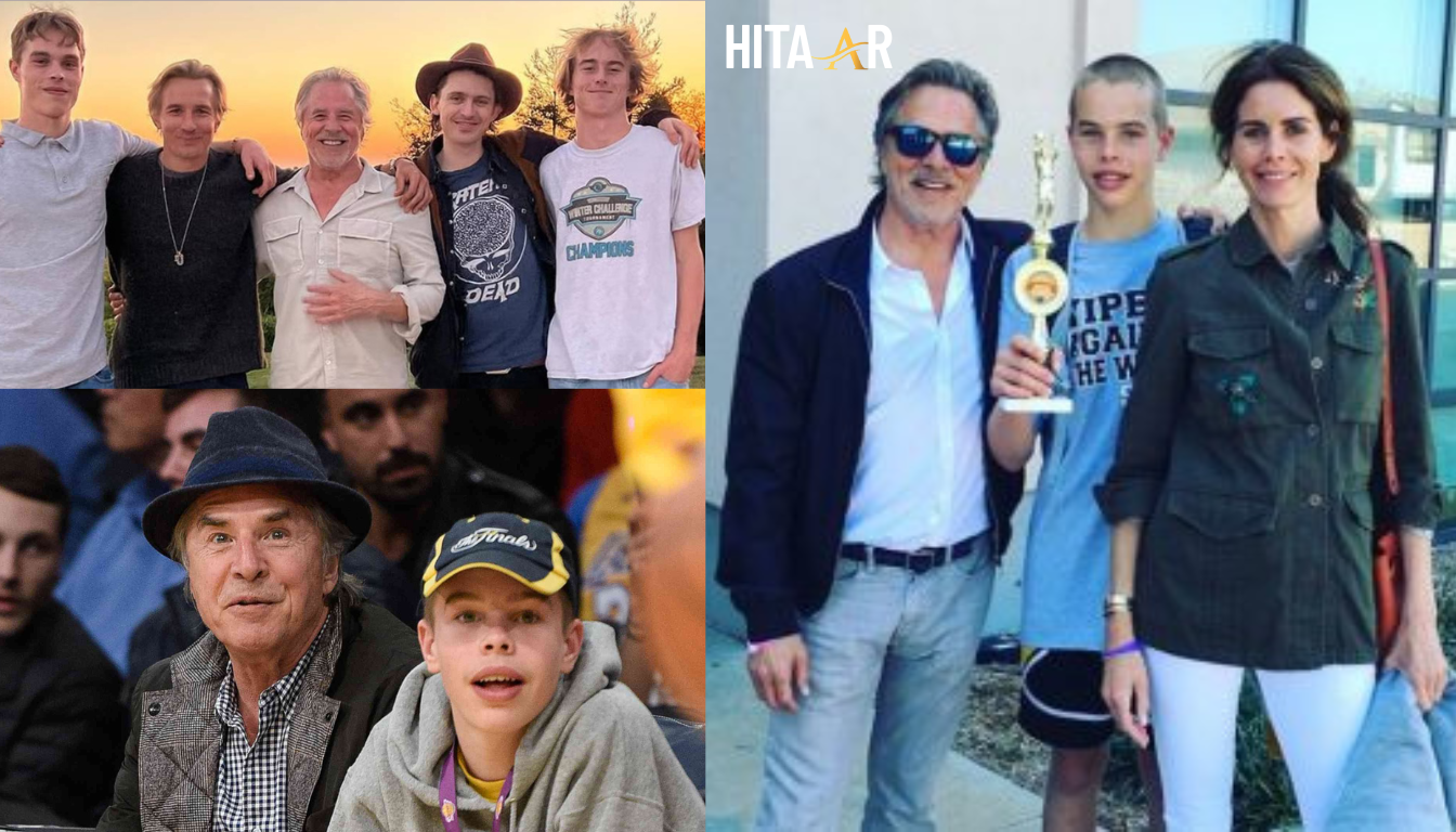 Jasper Breckenridge Johnson walking with his parents Don Johnson and Kelley Phleger