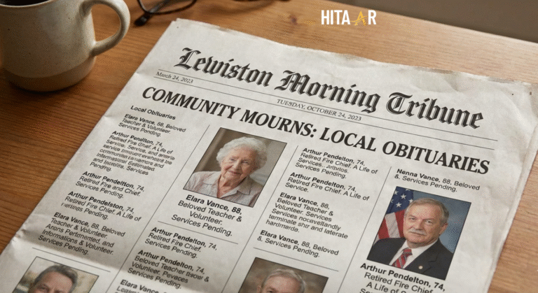 Lewiston Morning Tribune newspaper with obituary listings honoring local community members